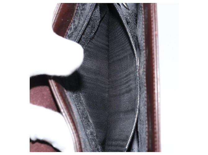 Sac à bandoulière GUCCI en cuir verni marron argent 001 3444 1746 Auth ep14378 Argenté - vue 11