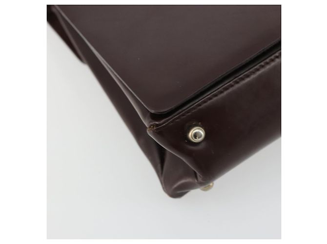 Sac à bandoulière GUCCI en cuir verni marron argent 001 3444 1746 Auth ep14378 Argenté - vue 15
