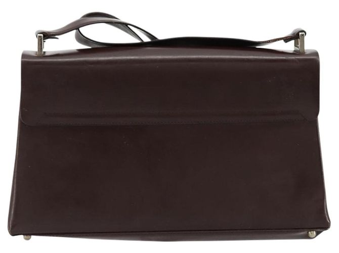 Sac à bandoulière GUCCI en cuir verni marron argent 001 3444 1746 Auth ep14378 Argenté - vue 2