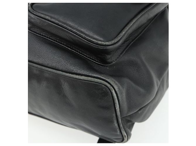 Zaino GUCCI Bamboo in pelle nera e oro Auth 176996 Nero D'oro - vista 16