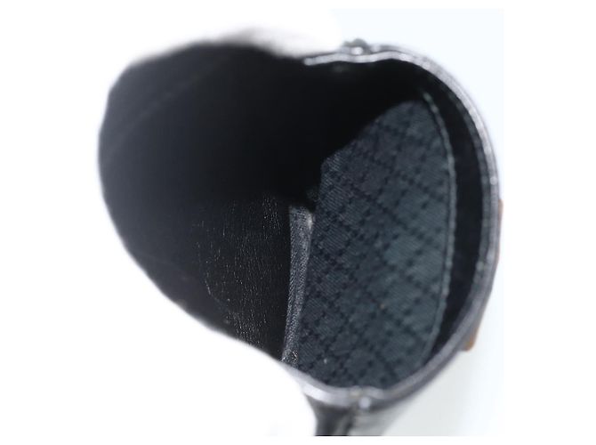 Zaino GUCCI Bamboo in pelle nera e oro Auth 176996 Nero D'oro - vista 25