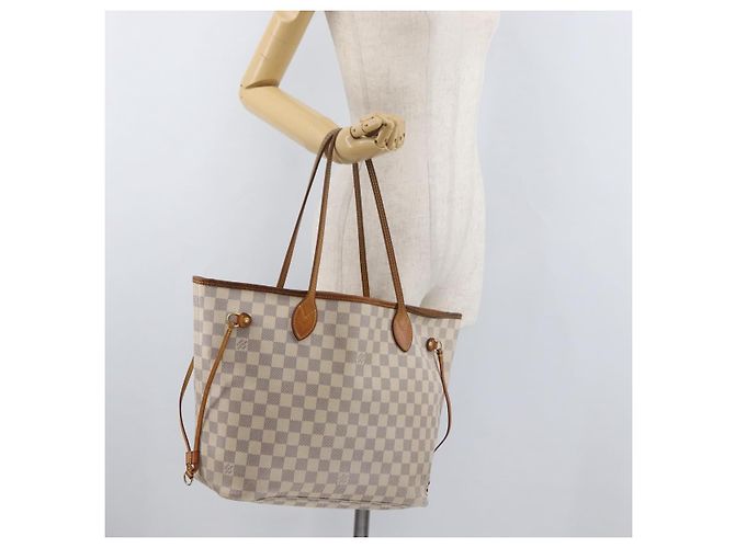 LOUIS VUITTON Damier Azur Neverfull MM Tote Bag N41605 LV Auth 176990 - vista 24
