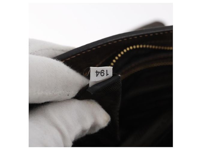 Borsa a tracolla PRADA Tela Marrone Oro Auth 177488A D'oro - vista 11