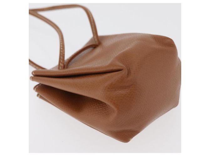 Hermès Pochette HERMES Vespa in pelle marrone oro Auth 177067A D'oro - vista 14