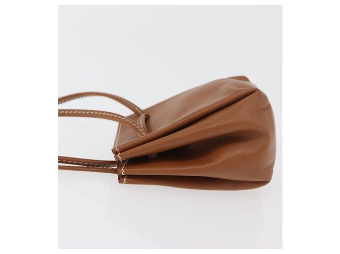 Hermès Pochette HERMES Vespa in pelle marrone oro Auth 177067A D'oro - vista 4