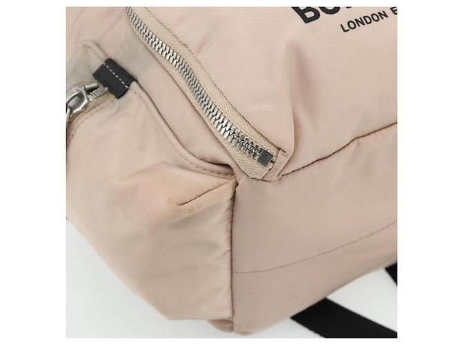 Zaino BURBERRY Nylon Rosa Argento Auth bs35010 - vista 17