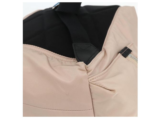 Zaino BURBERRY Nylon Rosa Argento Auth bs35010 - vista 18