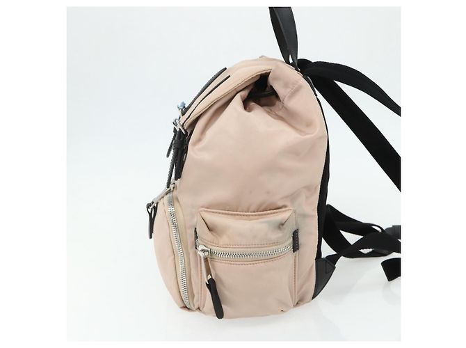 Zaino BURBERRY Nylon Rosa Argento Auth bs35010 - vista 4