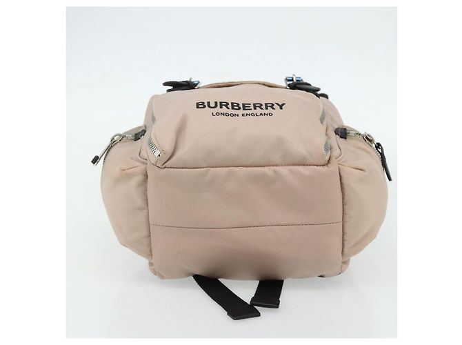 Zaino BURBERRY Nylon Rosa Argento Auth bs35010 - vista 5