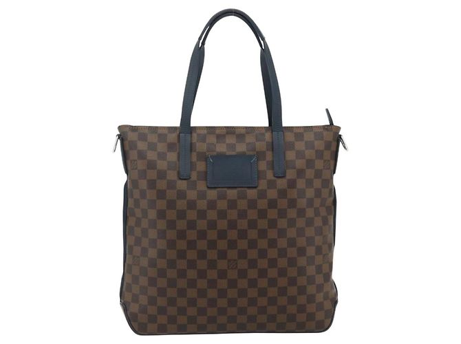 LOUIS VUITTON Borsa Tote Herald Damier Ebene N41255 LV Auth ka4237 - vista 13