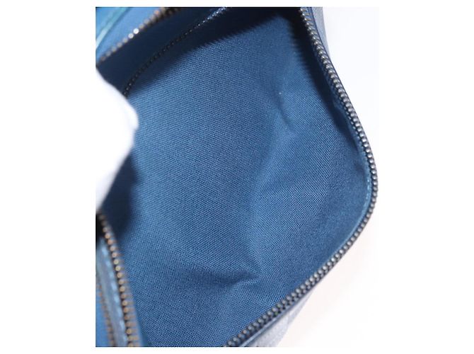 LOUIS VUITTON Damier Infini Ambreil Bag Leather Blue N41354 LV Auth 178019A - vista 25