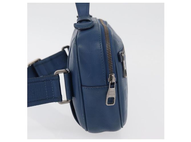 LOUIS VUITTON Damier Infini Ambreil Bag Leather Blue N41354 LV Auth 178019A - vista 4
