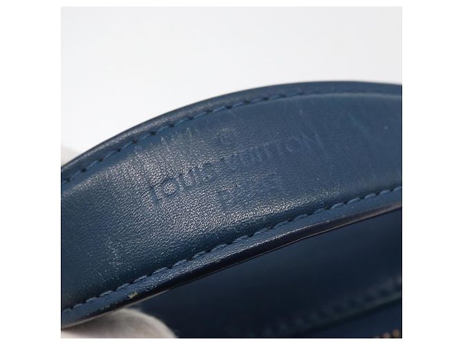 LOUIS VUITTON Damier Infini Ambreil Bag Leather Blue N41354 LV Auth 178019A - vista 9
