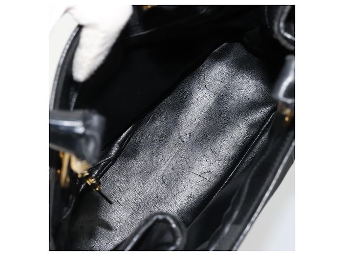 Borsa Salvatore Ferragamo in nylon nero e oro Auth BA12422 D'oro - vista 11