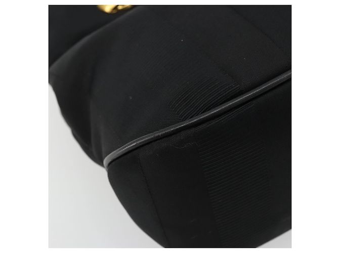 Borsa Salvatore Ferragamo in nylon nero e oro Auth BA12422 D'oro - vista 14