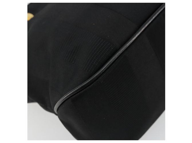 Borsa Salvatore Ferragamo in nylon nero e oro Auth BA12422 D'oro - vista 16
