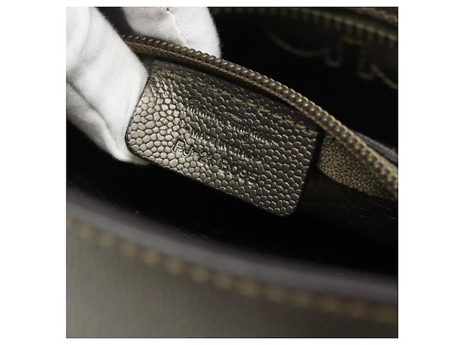 Borsa a mano Salvatore Ferragamo Gancini Pelle Bronzo Argento Auth ka4175 Prata Bronze - vista 12