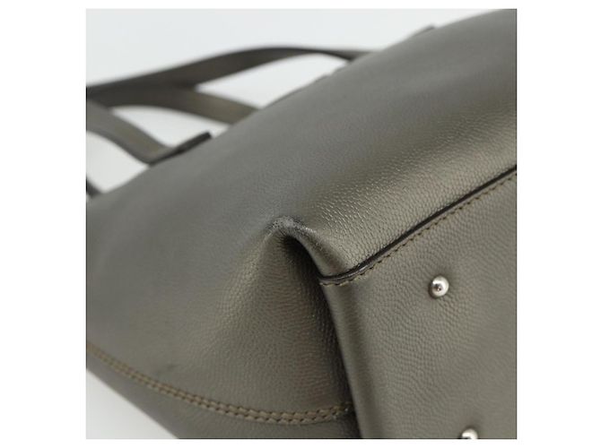 Borsa a mano Salvatore Ferragamo Gancini Pelle Bronzo Argento Auth ka4175 Prata Bronze - vista 15