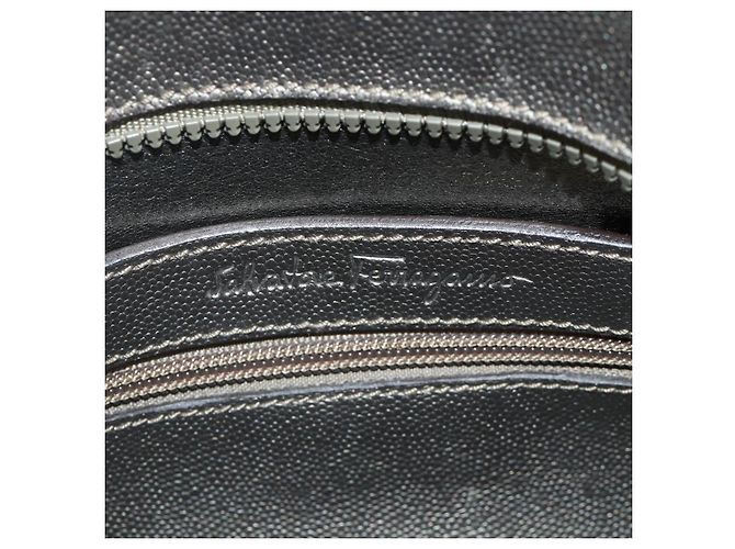 Borsa a mano Salvatore Ferragamo Gancini Pelle Bronzo Argento Auth ka4175 Prata Bronze - vista 18