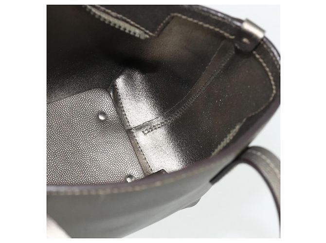 Borsa a mano Salvatore Ferragamo Gancini Pelle Bronzo Argento Auth ka4175 Prata Bronze - vista 19