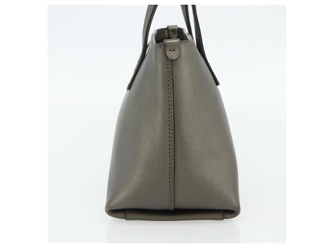 Borsa a mano Salvatore Ferragamo Gancini Pelle Bronzo Argento Auth ka4175 Prata Bronze - vista 4