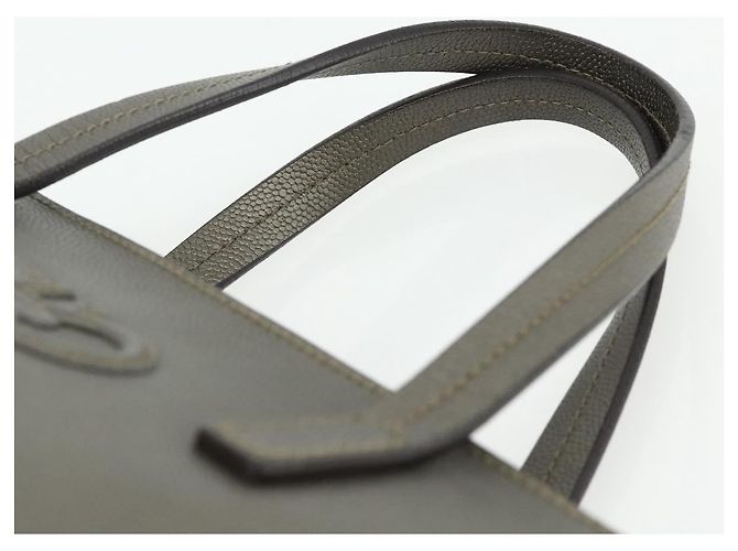 Borsa a mano Salvatore Ferragamo Gancini Pelle Bronzo Argento Auth ka4175 Prata Bronze - vista 8