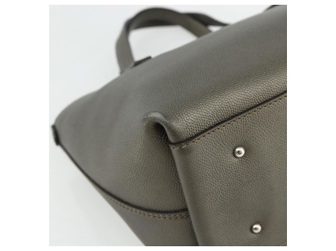 Borsa a mano Salvatore Ferragamo Gancini Pelle Bronzo Argento Auth ka4175 Prata Bronze - vista 9