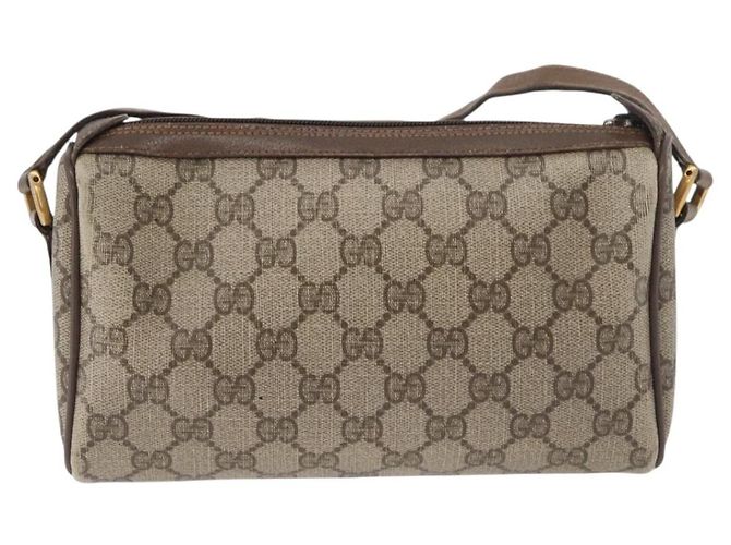 Borsa GUCCI GG Supreme Web Sherry Line in PVC Beige Oro 89 02 018 Auth bs34932 D'oro - vista 2
