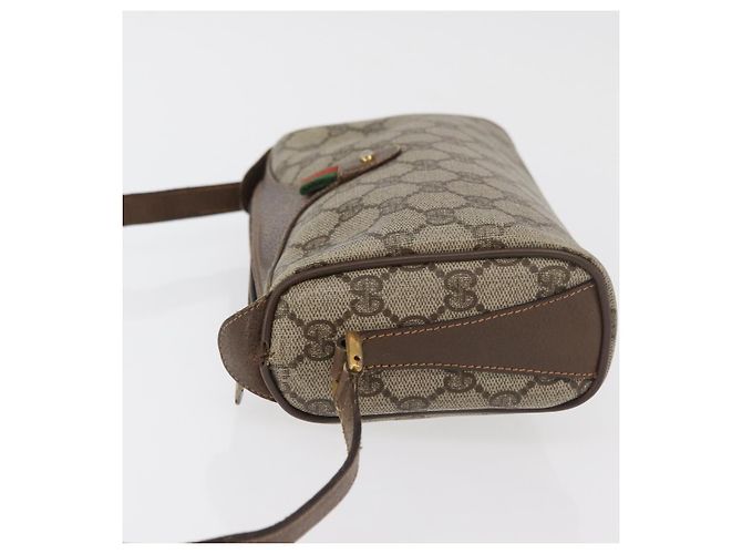 Borsa GUCCI GG Supreme Web Sherry Line in PVC Beige Oro 89 02 018 Auth bs34932 D'oro - vista 4