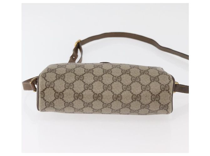 Borsa GUCCI GG Supreme Web Sherry Line in PVC Beige Oro 89 02 018 Auth bs34932 D'oro - vista 5