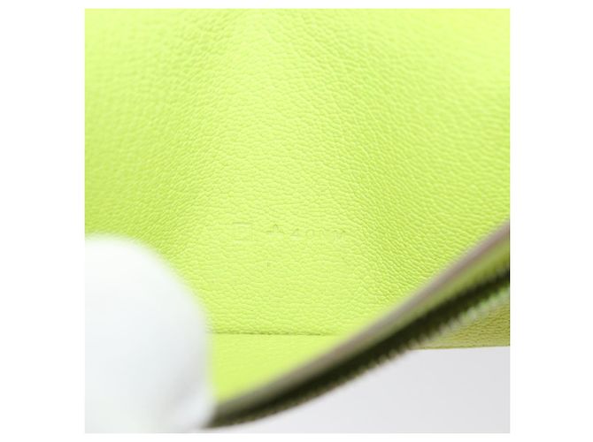 Hermès Portafoglio HERMES Bearn Soufflet in pelle verde Auth BA12491A - vista 12
