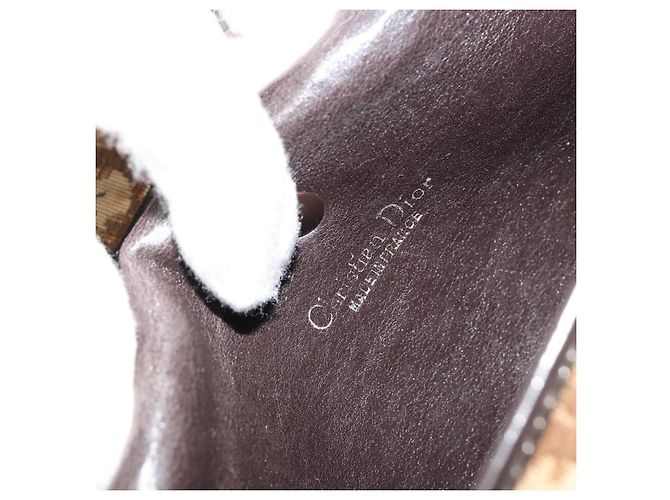 Borsa a tracolla Christian Dior Trotter Canvas Marrone Oro Auth 177851 D'oro - vista 19