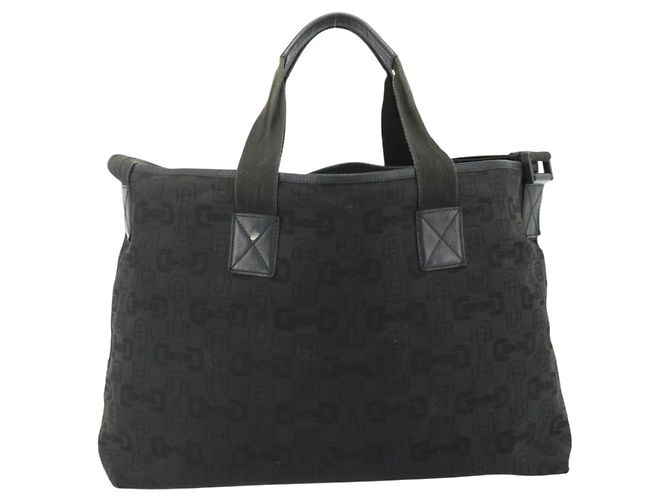 GUCCI Tote Bag Canvas 2way Schwarz Silber 240058 Auth bs34902 - Ansicht 2