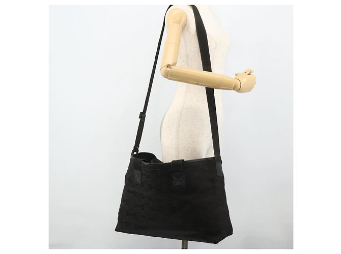 GUCCI Tote Bag Canvas 2way Schwarz Silber 240058 Auth bs34902 - Ansicht 23
