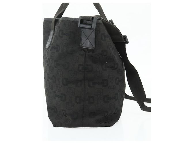GUCCI Tote Bag Canvas 2way Schwarz Silber 240058 Auth bs34902 - Ansicht 3