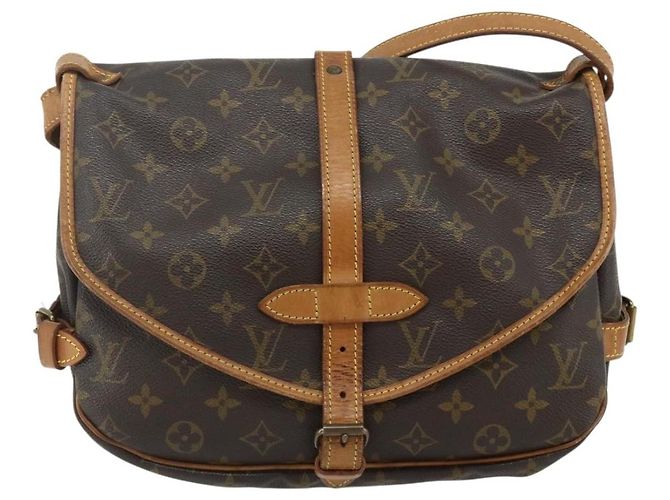 LOUIS VUITTON Borsa a Spalla Monogram Saumur 30 M42256 LV Auth ka4242 Monogramma - vista 13