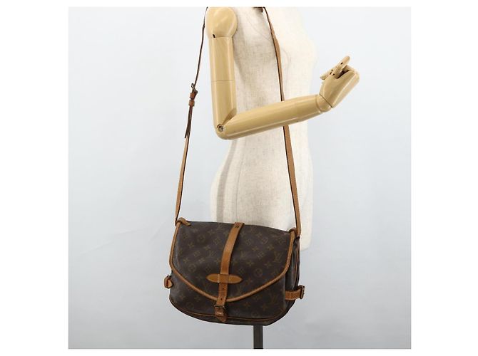 LOUIS VUITTON Borsa a Spalla Monogram Saumur 30 M42256 LV Auth ka4242 Monogramma - vista 27