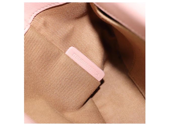 Borsa a Spalla con Catena BURBERRY in Pelle Rosa Oro Auth 177331A D'oro - vista 12