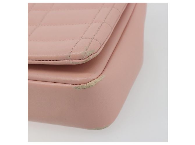 Borsa a Spalla con Catena BURBERRY in Pelle Rosa Oro Auth 177331A D'oro - vista 14