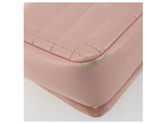 Borsa a Spalla con Catena BURBERRY in Pelle Rosa Oro Auth 177331A D'oro - vista 16