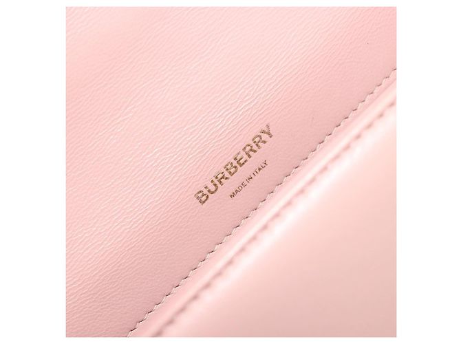 Borsa a Spalla con Catena BURBERRY in Pelle Rosa Oro Auth 177331A D'oro - vista 19