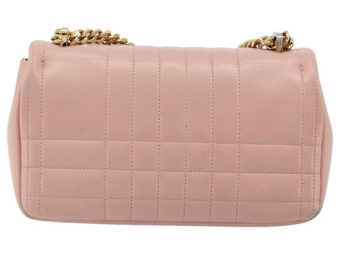 Borsa a Spalla con Catena BURBERRY in Pelle Rosa Oro Auth 177331A D'oro - vista 2