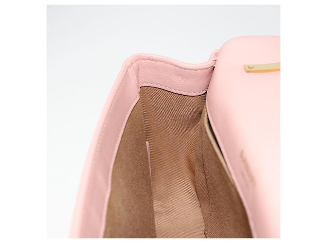 Borsa a Spalla con Catena BURBERRY in Pelle Rosa Oro Auth 177331A D'oro - vista 21