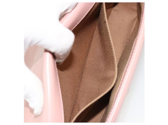 Borsa a Spalla con Catena BURBERRY in Pelle Rosa Oro Auth 177331A D'oro - vista 22