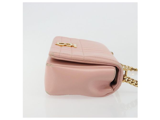 Borsa a Spalla con Catena BURBERRY in Pelle Rosa Oro Auth 177331A D'oro - vista 3