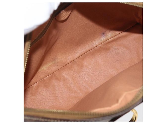 Céline CELINE Macadam Canvas Schultertasche PVC Leder Braun Gold Authentisch am11493A Golden - Ansicht 10