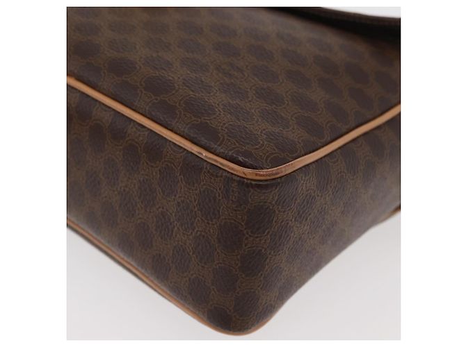 Céline CELINE Macadam Canvas Schultertasche PVC Leder Braun Gold Authentisch am11493A Golden - Ansicht 15