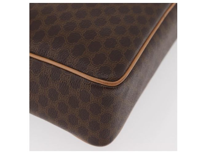 Céline CELINE Macadam Canvas Schultertasche PVC Leder Braun Gold Authentisch am11493A Golden - Ansicht 16