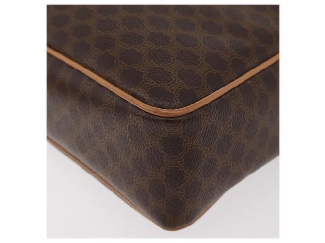 Céline CELINE Macadam Canvas Schultertasche PVC Leder Braun Gold Authentisch am11493A Golden - Ansicht 17