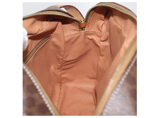 Céline CELINE Macadam Canvas Schultertasche PVC Leder Braun Gold Authentisch am11493A Golden - Ansicht 19